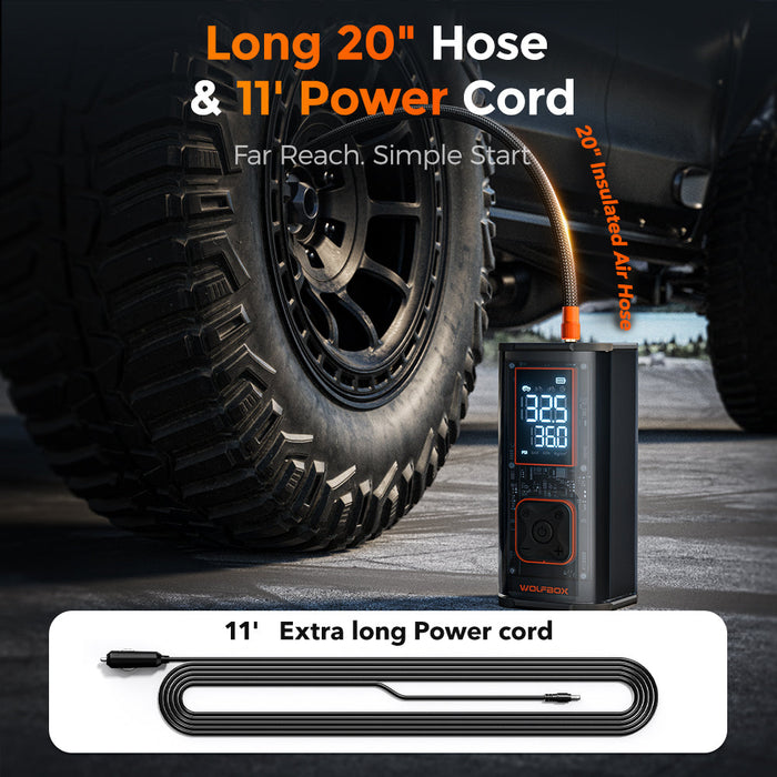 WOLFBOX MegaFlow 24 Pro Portable Tire Inflator  WOLFBOX