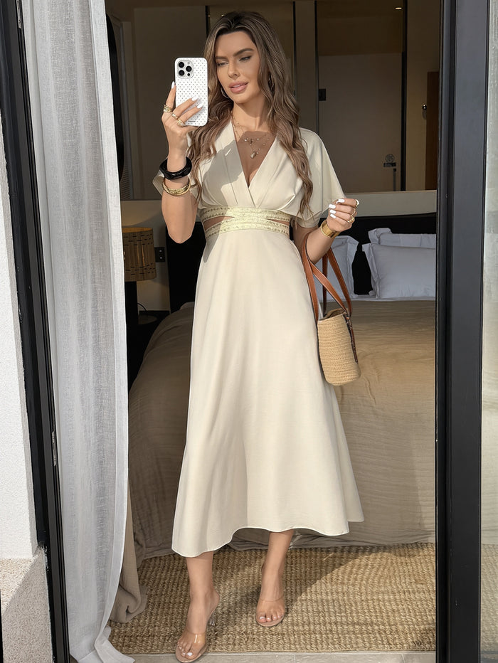 Meghan Midi Dress - Apricot
