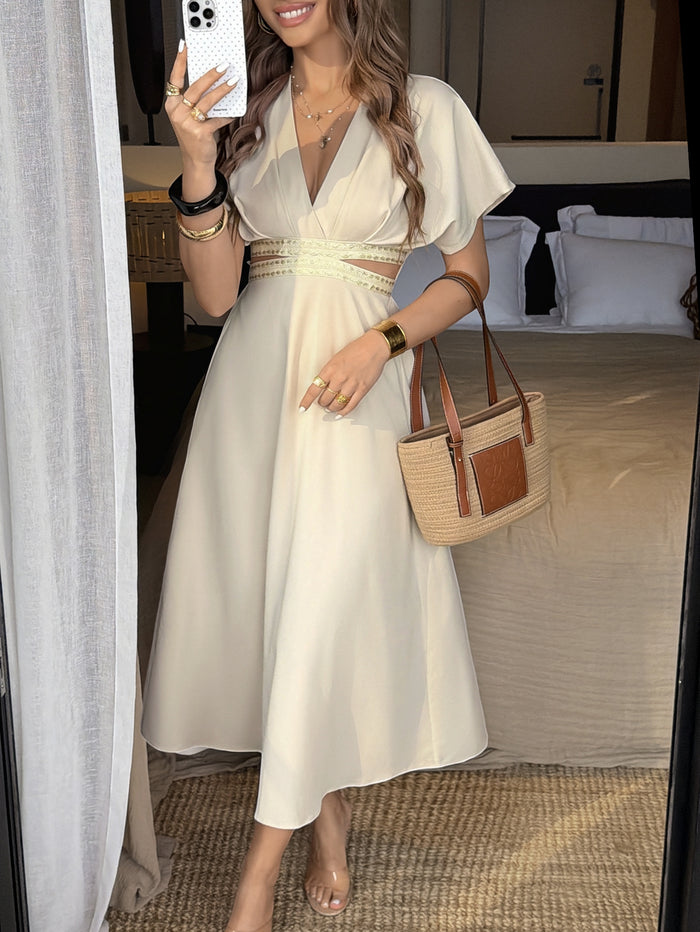 Meghan Midi Dress - Apricot