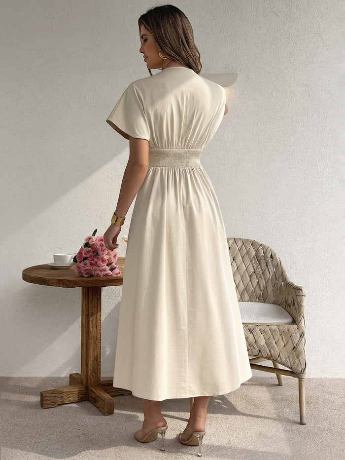 Meghan Midi Dress - Apricot