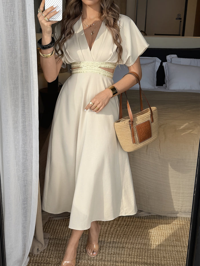 Meghan Midi Dress - Apricot