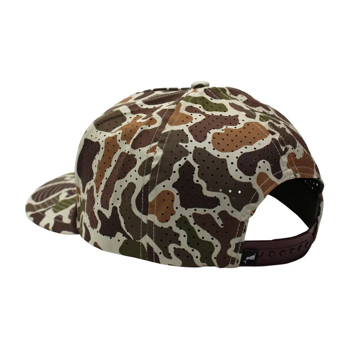 Men's Leather Crest Perforated Rope Hat