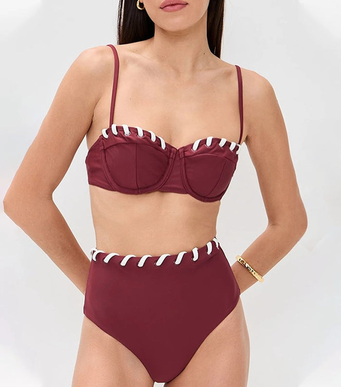 Merlot Bikini Set - Maroon