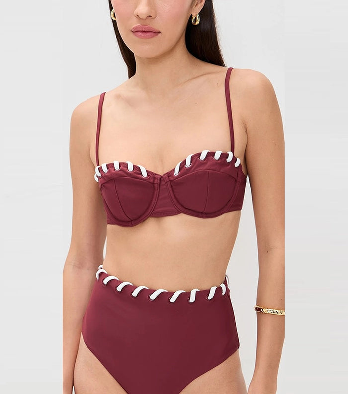 Merlot Bikini Set - Maroon