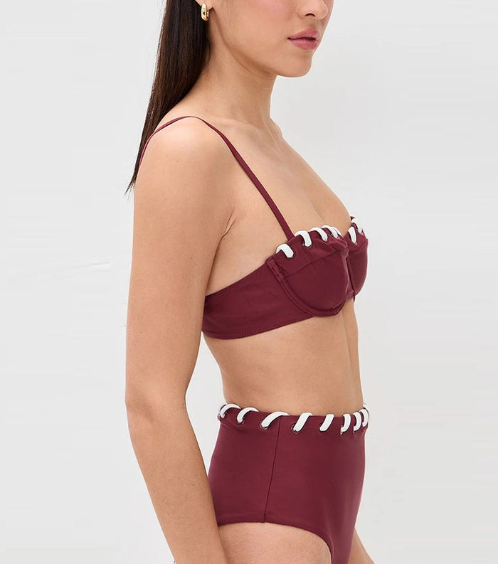 Merlot Bikini Set - Maroon
