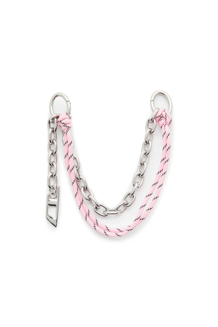 Metal charm with chain and rope detail