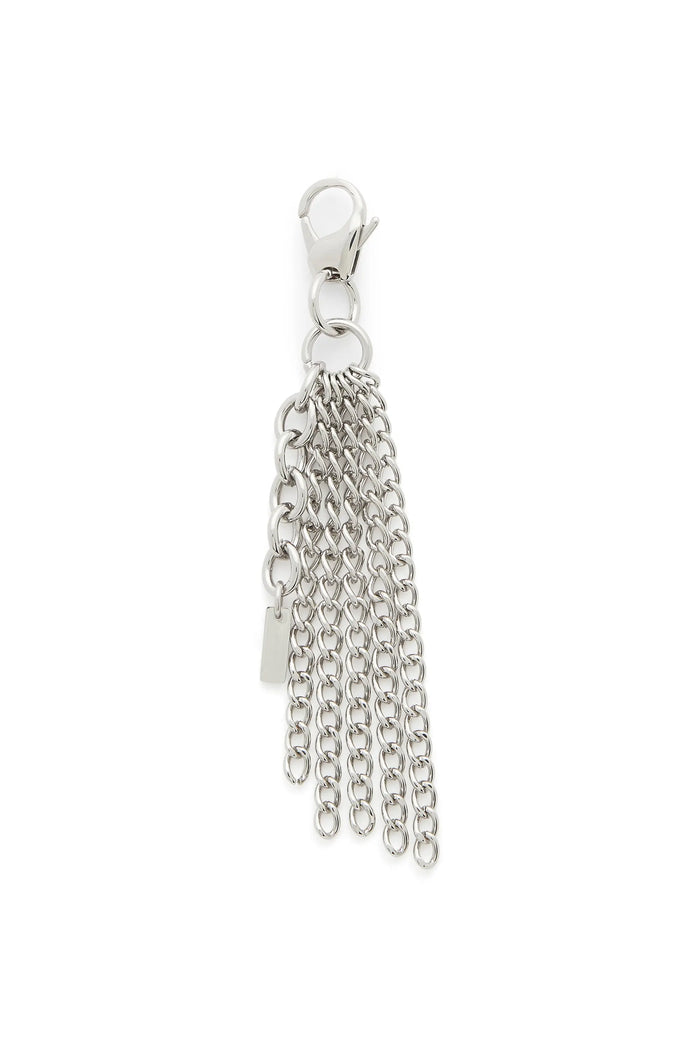 Metal keyring with chain fringes