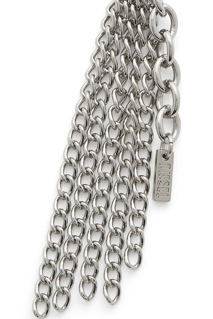 Metal keyring with chain fringes