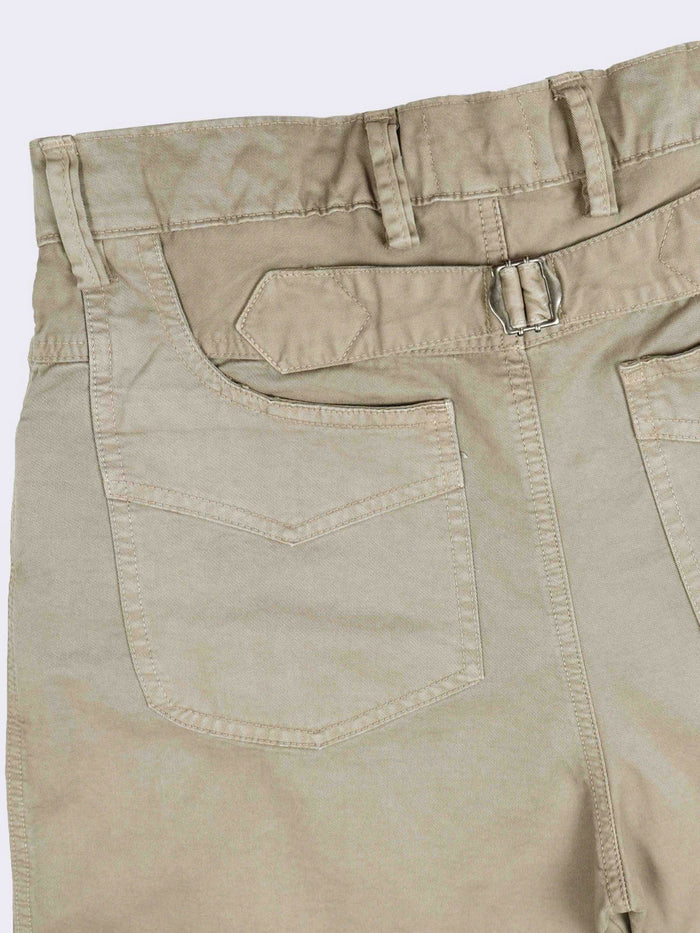 Beige Loose Fit Formal Pants for Men detail view - Milano Zip Trouser by Italian Colony