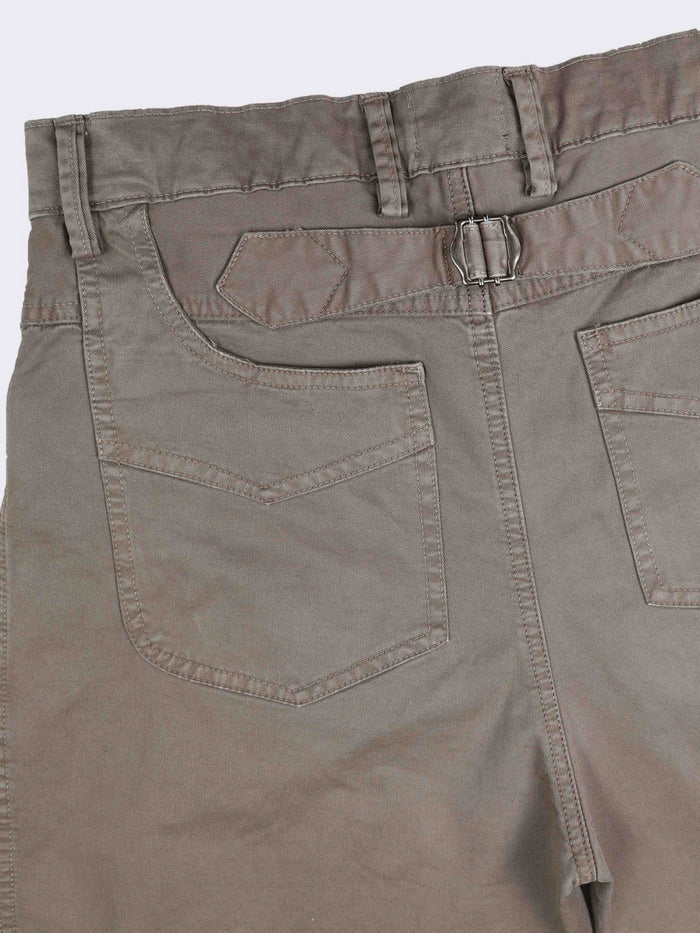 Grey Loose Fit Formal Pants for Men detail view - Milano Zip Trouser by Italian Colony