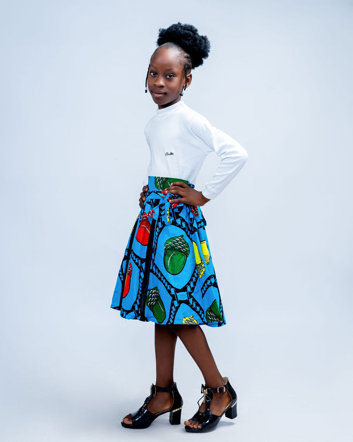Mimi Girls' African Print Skirt
