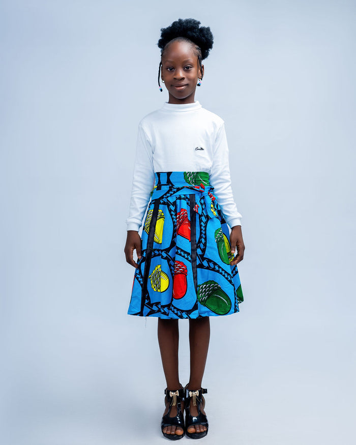 Mimi Girls' African Print Skirt