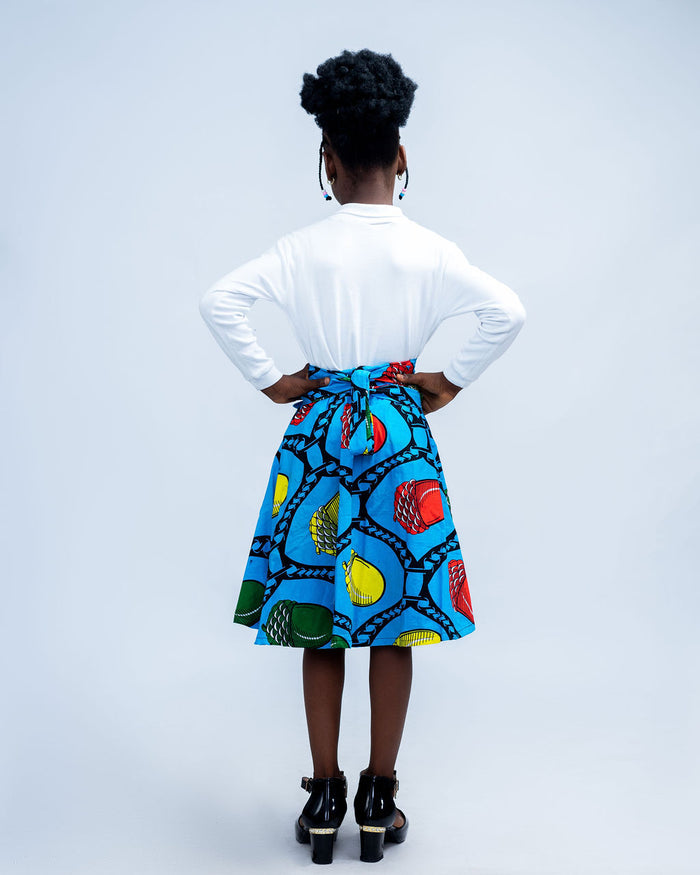 Mimi Girls' African Print Skirt