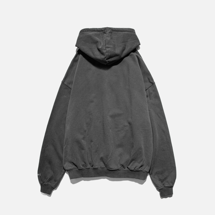 STRAYE x KREW MINI Hoodie Faded Black — heavyweight cotton hoodie