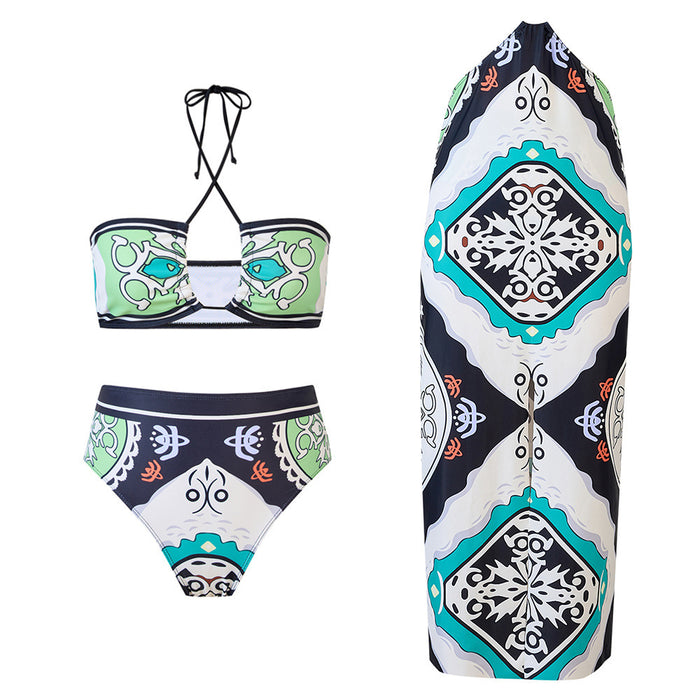 Mint Breeze Bikini Cover-up Set - Light Blue