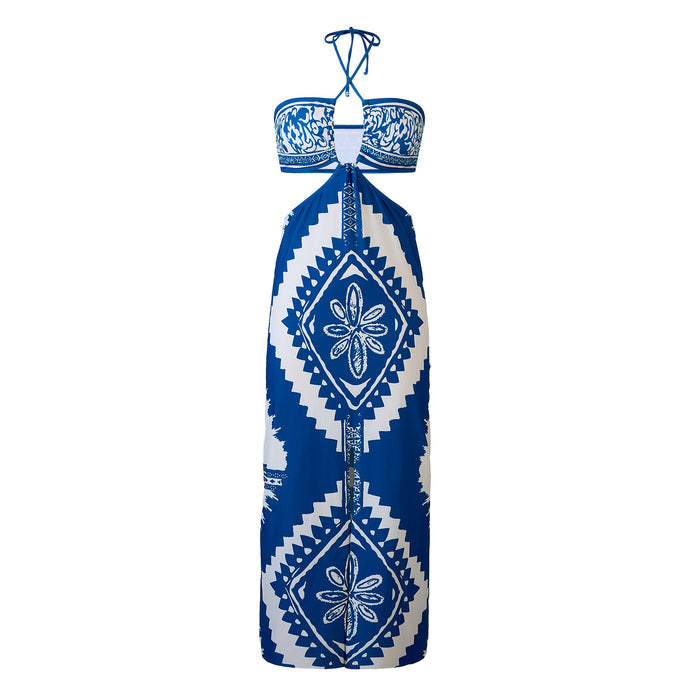 Mint Breeze Bikini Cover-up Set - Navy Blue