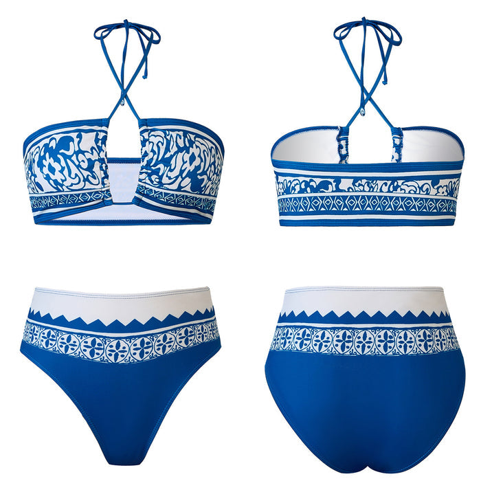 Mint Breeze Bikini Cover-up Set - Navy Blue