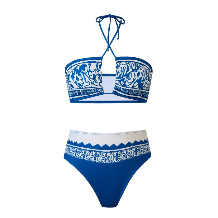 Mint Breeze Bikini Cover-up Set - Navy Blue