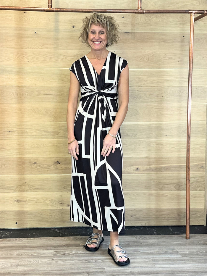 Miss Lagotte Printed Dress Brown