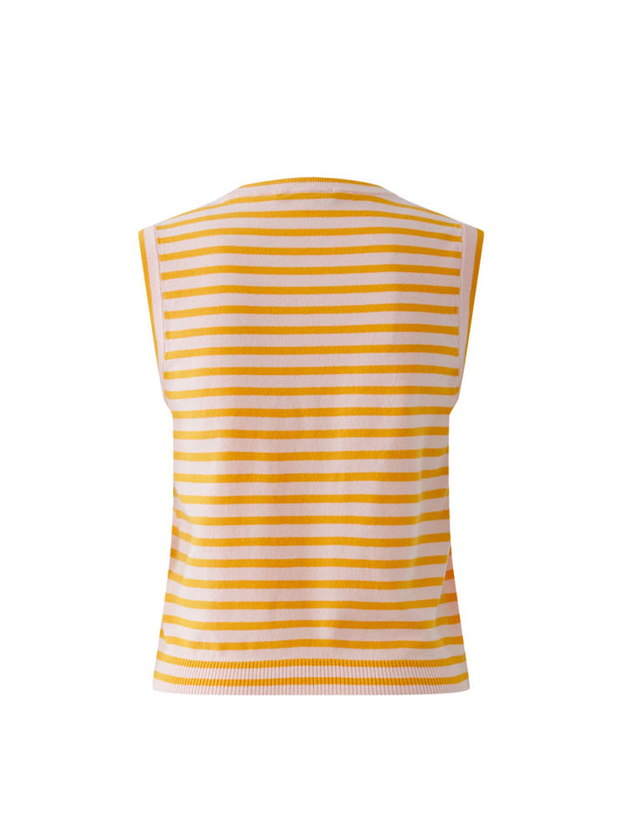 Miss Lagotte Sleeveless Knit Top Rose Orange