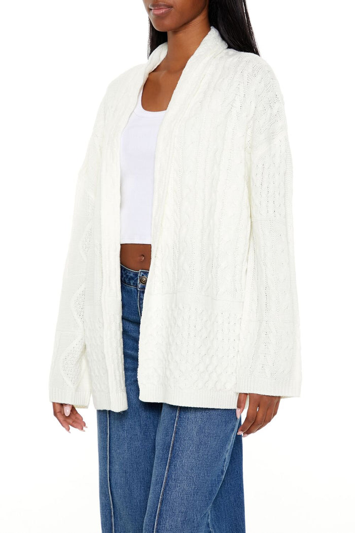 Mixed Knit Cardigan Sweater
