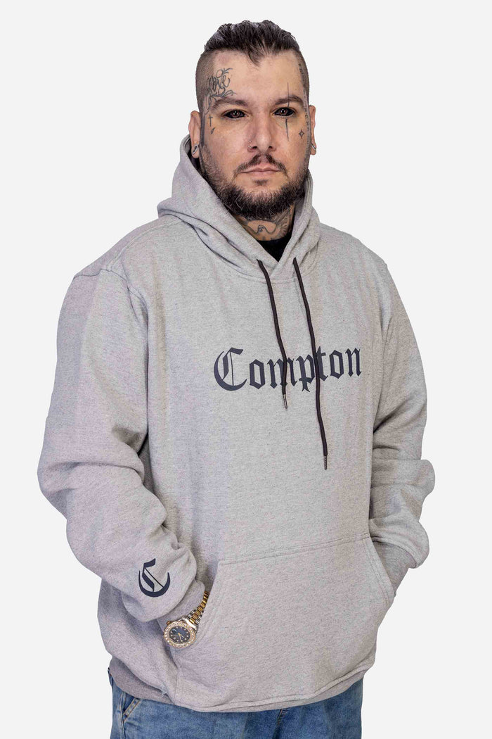 Moletom Compton Canguru Classic Plus Cinza - COMPTON
