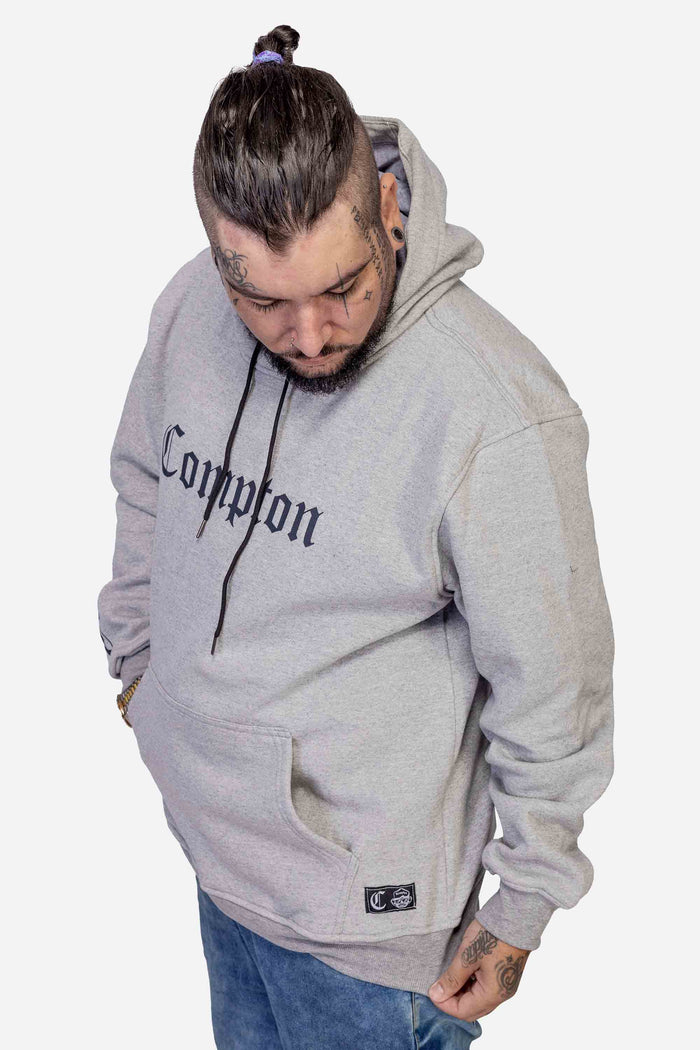 Moletom Compton Canguru Classic Plus Cinza - COMPTON