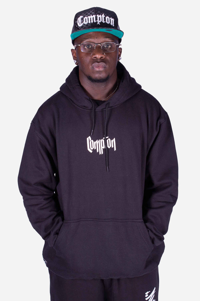 Moletom Compton Canguru Gorro Plus Preto - COMPTON