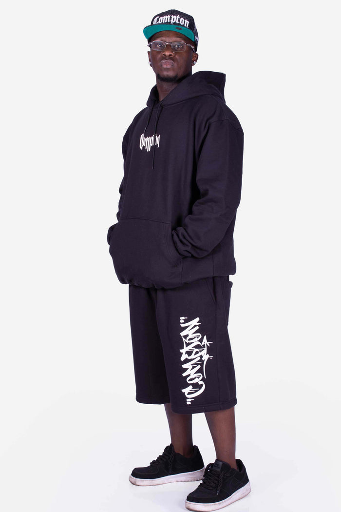 Moletom Compton Canguru Gorro Plus Preto - COMPTON