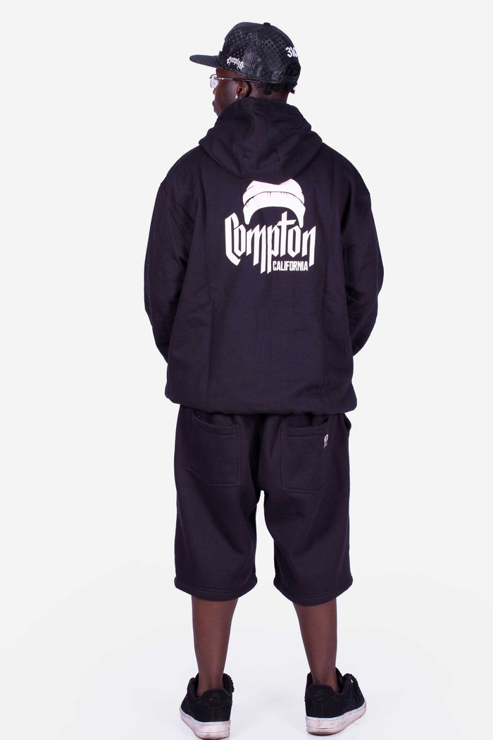Moletom Compton Canguru Gorro Plus Preto - COMPTON