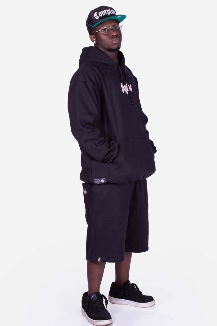 Moletom Compton Canguru Gorro Plus Preto - COMPTON