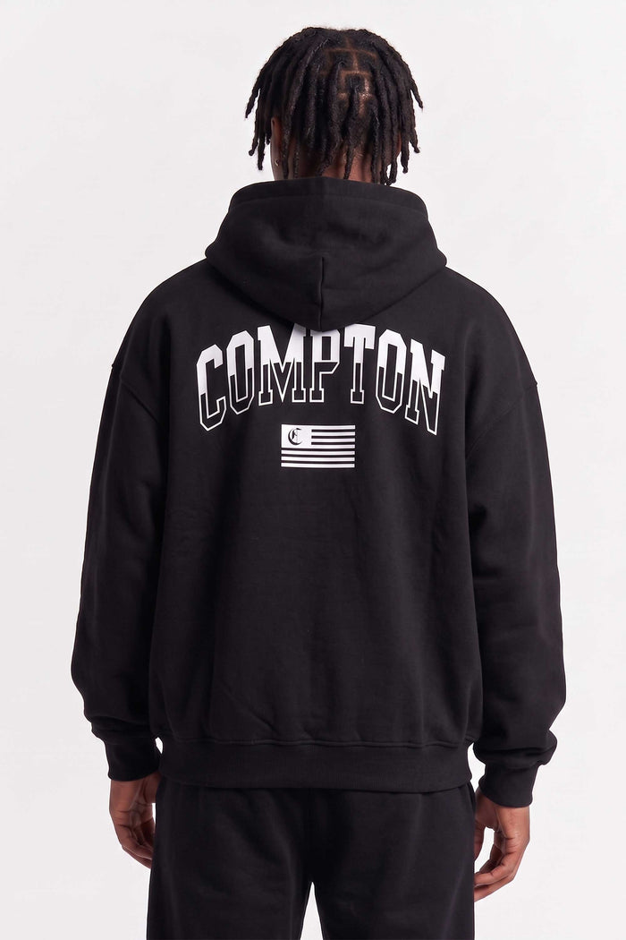 Moletom Compton Canguru Hood Certified Preto