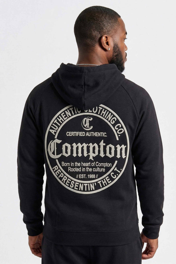 Moletom Compton Canguru Representin - Preto