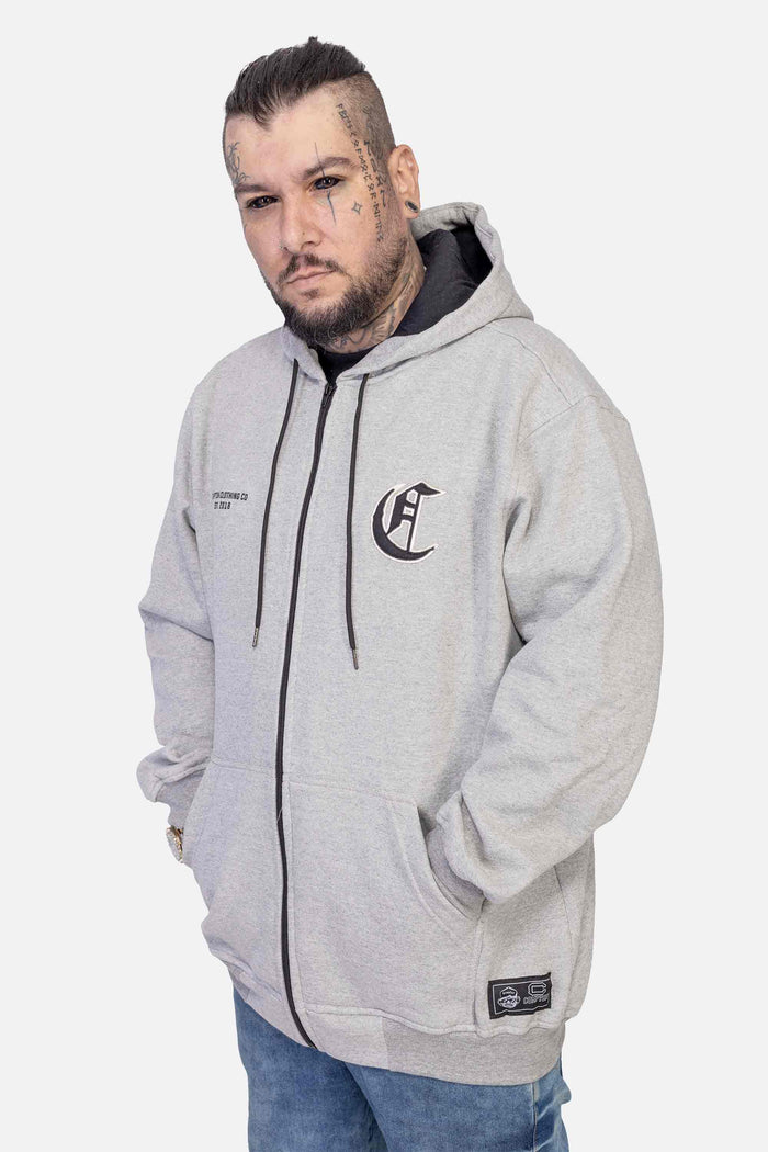 Moletom Compton Canguru Street Rules Cinza - COMPTON