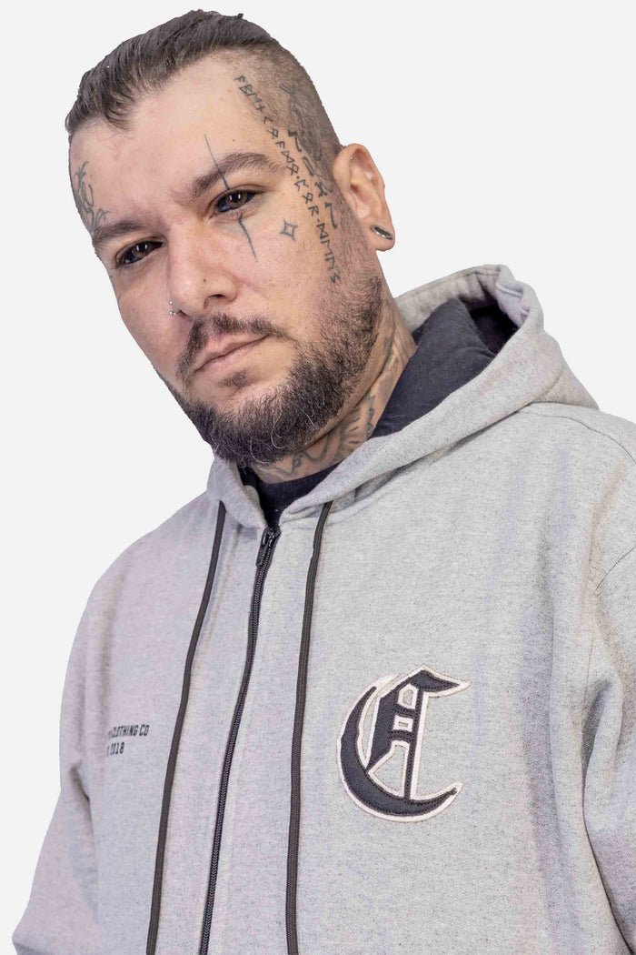 Moletom Compton Canguru Street Rules Cinza - COMPTON