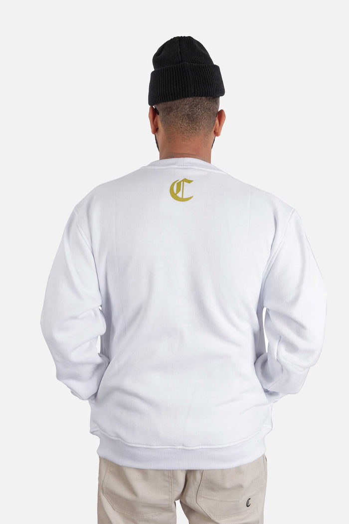 Moletom Compton Careca Champion Ring Branco - COMPTON