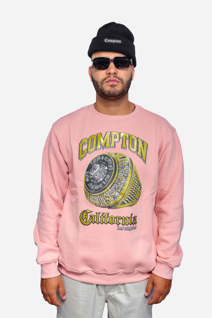 Moletom Compton Careca Champion Ring Rosa - COMPTON