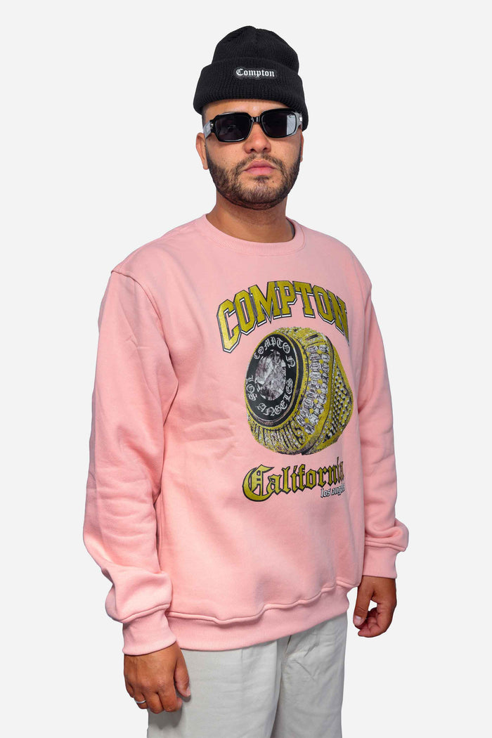 Moletom Compton Careca Champion Ring Rosa - COMPTON