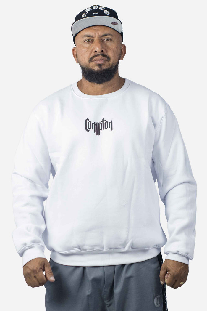 Moletom Compton Careca Gorro Branco - COMPTON