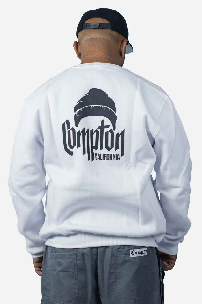 Moletom Compton Careca Gorro Branco - COMPTON