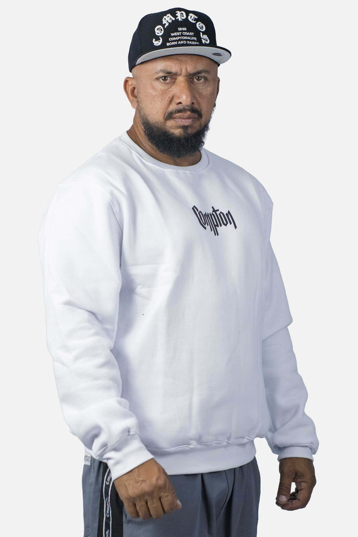 Moletom Compton Careca Gorro Branco - COMPTON