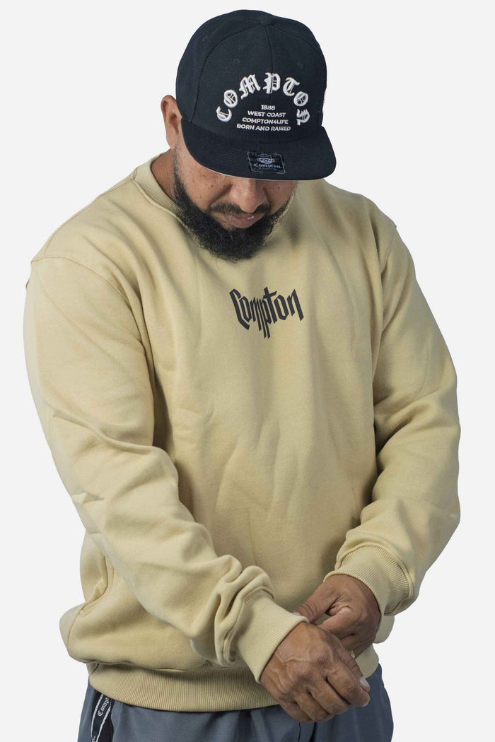 Moletom Compton Careca Gorro Caqui - COMPTON