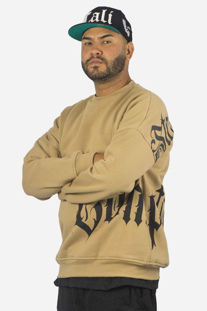 Moletom Compton Careca Morcego Medieval Caqui - COMPTON