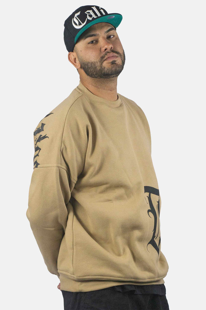 Moletom Compton Careca Morcego Medieval Caqui - COMPTON