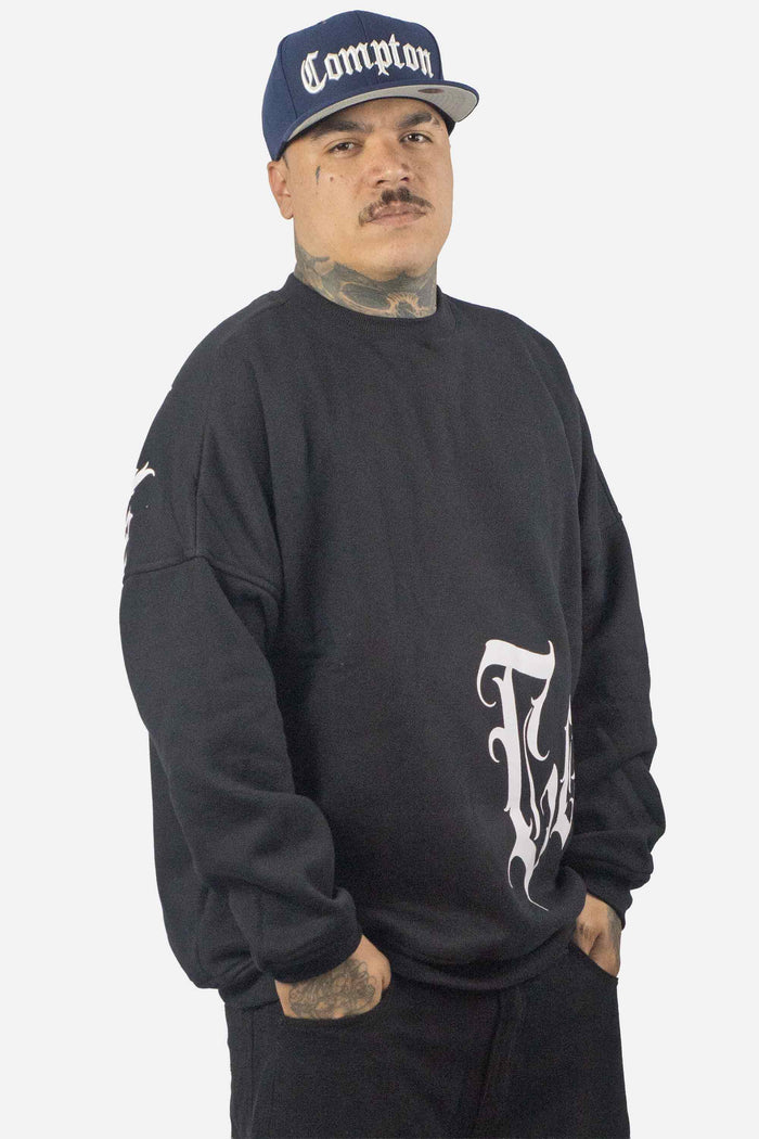 Moletom Compton Careca Morcego Medieval Preto - COMPTON