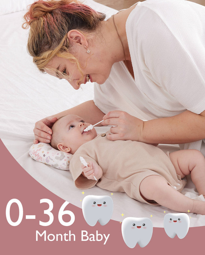 Momcozy Oral Care Series: Baby Finger à dents Brosse, Baby Wipes Brosse, Nettoyer pour bébé, brosse à dents pour bébé