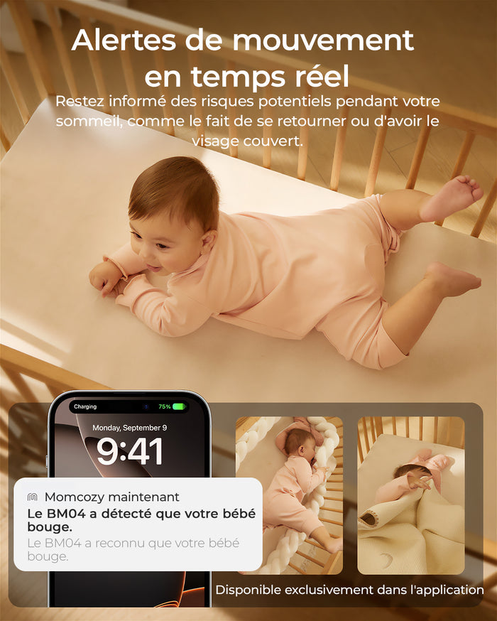 Moniteur bébé intelligent Momcozy 5 pouces double mode avec 2 caméras – BM04