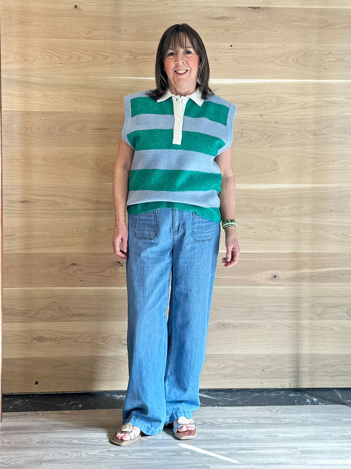 Munthe Bracha Knit Top Stripe Green