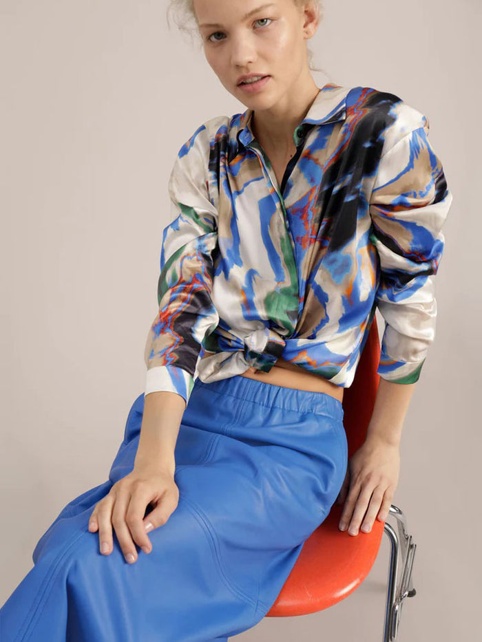 Munthe Jaggedy Skirt Turquoise