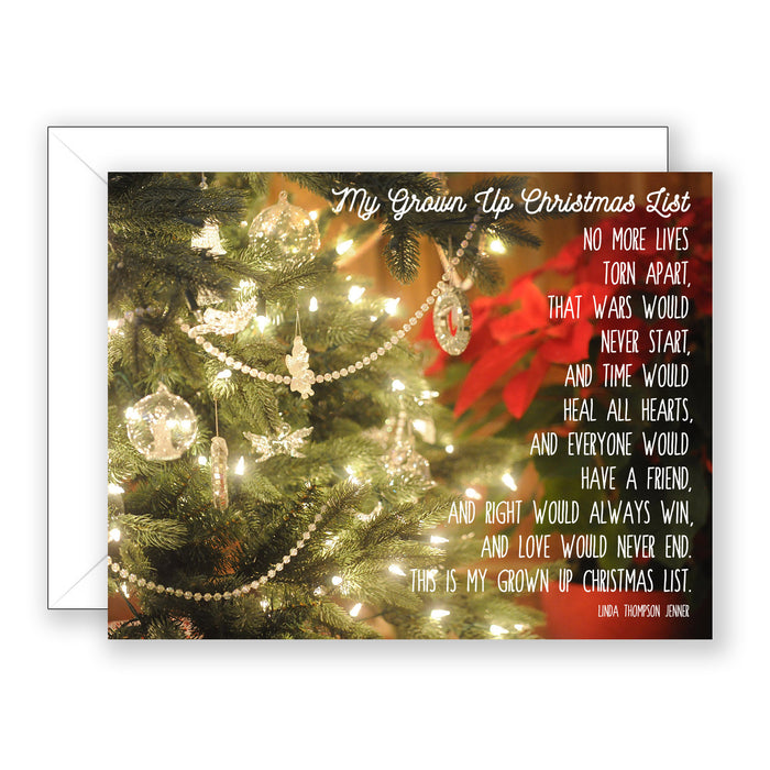 My Grown Up Christmas List - Christmas Card